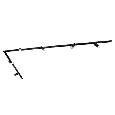 Image of Ledvion LED Track Lighting 3M + 6 Spots (5W, 2700K, Black, Dimmable), 1 Phase Fixture, Spot Fixture