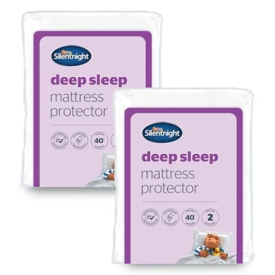 Image of Silentnight Ultimate Deep Sleep 2 Packs Mattress Protector Luxury Enhancer Pad Bed Topper Providing Comfort Single