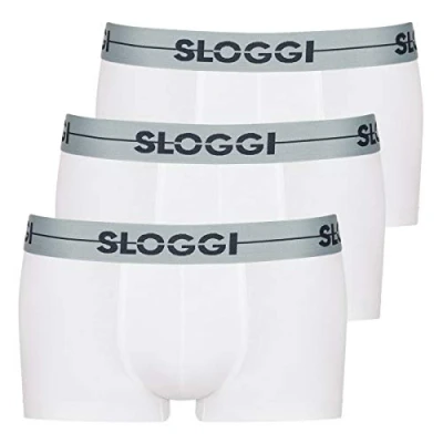 Image of 3 Pack White Go Soft Waistband Comfort Cotton Low Rise Hipster Boxers Men&#039;s 34 Mens Sloggi
