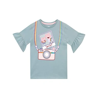 Image of Peppa Pig Girls T Shirt Blue 2 3 Years