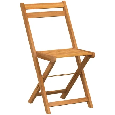 Image of vidaXL Folding Bistro Chairs 8 pcs Solid Wood Acacia