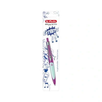 Image of herlitz my.pen ballpoint pen purple/mint