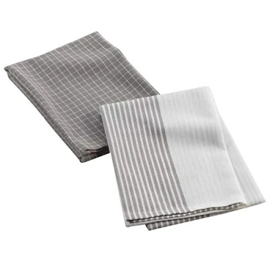 Image of Douceur d&#039;Intérieur COCOTY 2 Tea Towels, Taupe, 50 x 70 cm