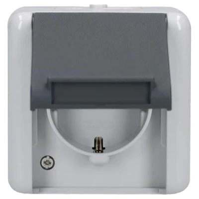Image of JUNG 820W Single Surface Mounted housing Socket Grey 820 W