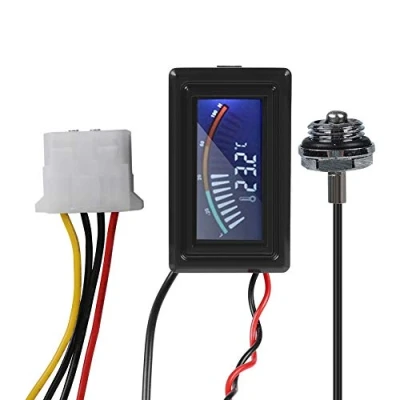 Image of ASHATA PC Water Cooling System Pointer Display Thermometer Temperature Meter,LCD Digital Indicator For All G1/4 Thread Equipment