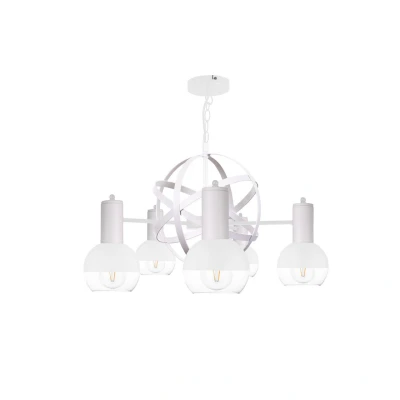 Image of Planet Pendant Ceiling Light White, 60cm, 5x E27