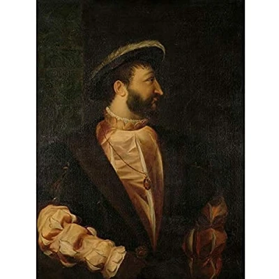 Image of Artery8 Titian Copy Portrait Francis I King France Unframed Wall Art Print Poster Home Decor Premium