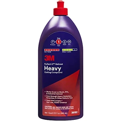 Image of 3M Perfect It Gelcoat Heavy Cutting Compound, 36102, 1 Quart, Fiberglass Oxidation Remover for Boats and RVs