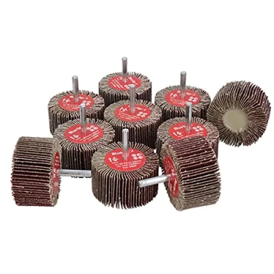 Image of 60 Grit 60mm Flap Wheel Disc Abrasive Sanding Pads For Drills 6mm Shank 10pc
