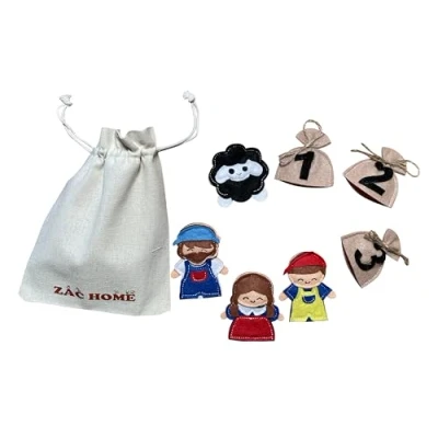 Image of Baa Black Sheep Nursery Rhyme Sing Along Finger Puppet Set