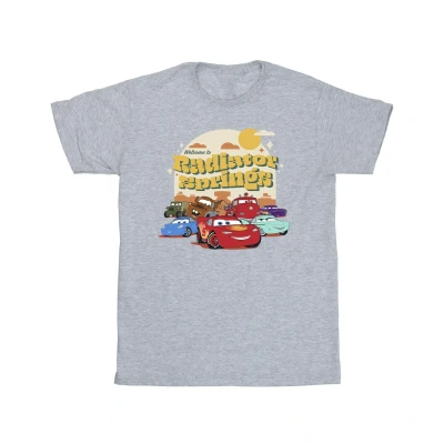 Image of Disney Mens Cars Radiator Springs Group T Shirt (Sports Grey) Light Grey Cotton Size 5XL