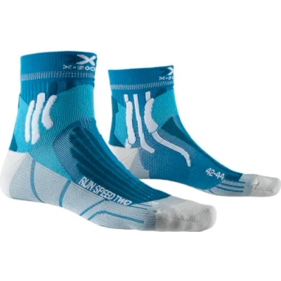 Image of X Socks Men Run Speed Two Teal Blue/Pearl Grey, Size: 45 47