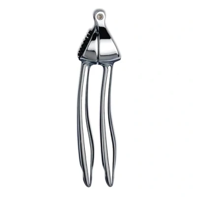Image of Commichef Deluxe Chrome Plated Zinc Garlic Press, Mirror Polished