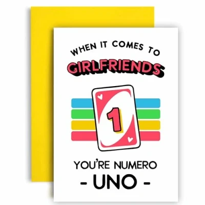 Image of Huxters Birthday Card for Girlfriend Your Numero Uno Mother&#039;s Day Her 14.8cm (Girlfriend)