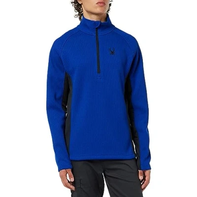 Image of Spyder Men&#039;s Outbound 1/2 Zip Fleece Jacket, Electric Blue, XL