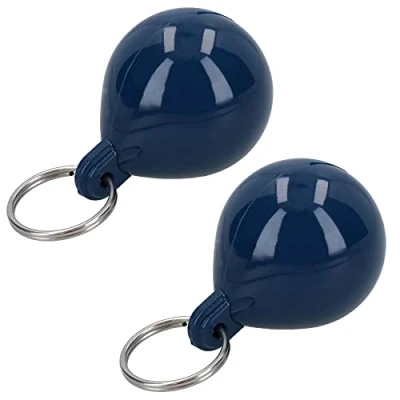 Image of AB Tools 2 Pack 4.5cm Floating Buoy Keyring Key Float Boat Fishing Sailing Buoyant Ring