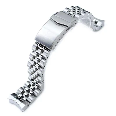Image of MiLTAT Stainless Steel 316L 20 mm Angus J Louis Watch Strap for Seiko Sumo SBDC001, Two Colour, V Clasp SS201820B057(DE), silver, L