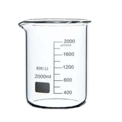 Image of Rocwing Boro 3.3 Glass Graduated Measuring Beaker for Lab or Kitchen (2000ml)