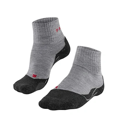 Image of FALKE Men&#039;s TK2 Explore Short M SSO Wool Thick Anti Blister 1 Pair Hiking Socks, Grey (Light 3403), 5.5 7.5