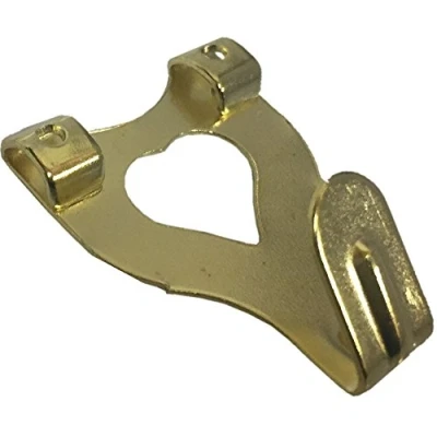 Image of Fort Fasteners Picture Hooks, Double No.3 Large Brassed Premier 10 Hooks