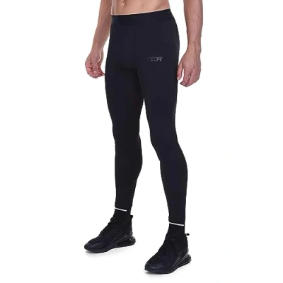 Image of TCA Men&#039;s SuperThermal Compression Armour Base Layer Thermal Under Tights with Shin Pockets Black Stealth, M