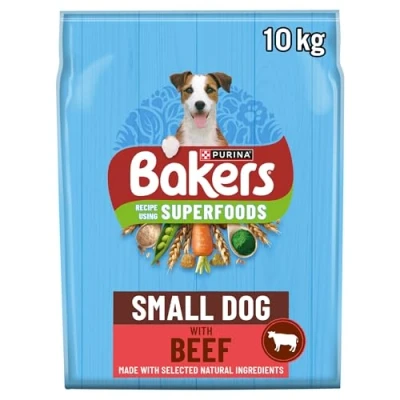 Image of Bakers Small Dog Dry Food Beef &amp; Veg 10kg