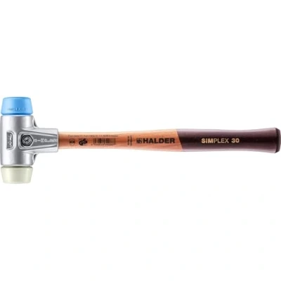 Image of Halder 3118030 &quot;Simplex&quot; TPE Soft/Nylon Soft Face Mallet, Multi Colour, 30 mm