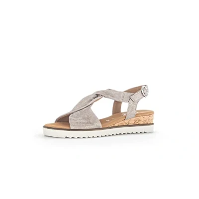 Image of Gabor Wedge Sandals Women&#039;s Sandals, Moderate Extra Width (G), Beige Shell, 3 UK