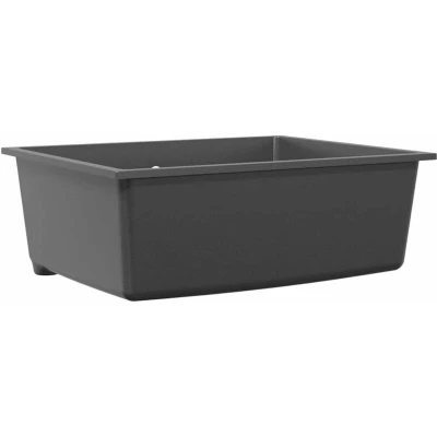 Image of vidaXL Kitchen Sink with Overflow Hole in Grey Granite