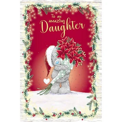 Image of DAUGHTER Me To You Bear Teddy CHRISTMAS Card