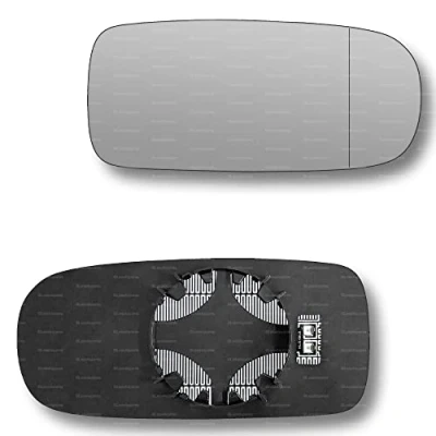 Image of Less4spares Replacement Wing Mirror Glass Right Compatible with Jaguar XK 1996 2005 CLIP ON Driver Off side Heated Blind Spot