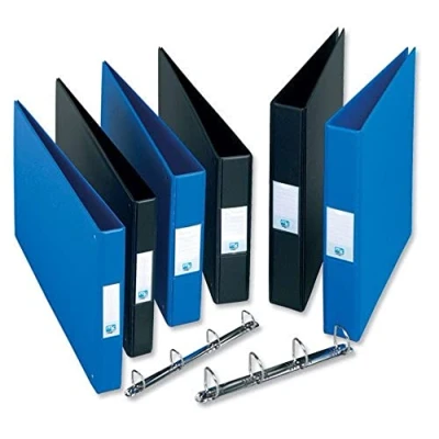 Image of Emgee ring Binder PVC Oblong 4 D 40mm Capacity A3 Black Ref 570450 [Pack of 2]