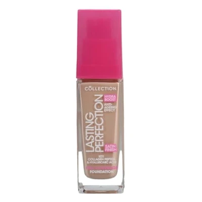 Image of Collection Cosmetics Lasting Perfection Satin Foundation, Full Coverage, Hydra Boost, 8N Beige Neutral 27ml