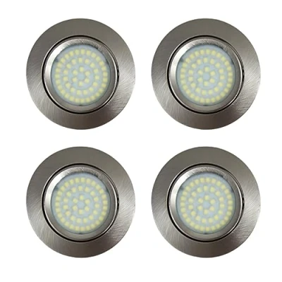 Image of Marvix 4 x LED Spot Lights 12V Tilting Lens 3W Dimmable Cool White 6000k Directional Recessed Downlights For Motorhome Caravan Boat