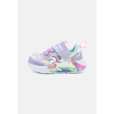 Image of Skechers Light UP Unicorn Chaser Trainers lavender/multicoloured for kids, Size: 9K, Lavender/multi coloured Textile/synthetics