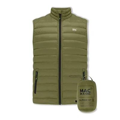 Image of Mac in a Sac Alpine Packable Men&#039;s Down Gilet Khaki L