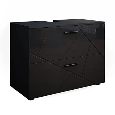 Image of Vicco Sink base cabinet Irma, Anthracite high gloss, 80 x 59 cm