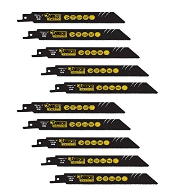 Image of 10 x SabreCut SCRS922BF_10 150mm 14 TPI S922BF Fast Wood and Metal Cutting Reciprocating Sabre Saw Blades Compatible with Bosch Dewalt Makita many others