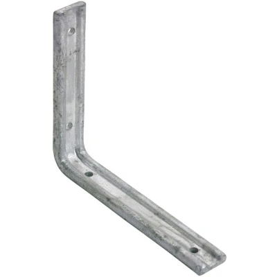 Image of Perry 250mmx200mm Galvanised Fluted Angle Bracket (PK 2)