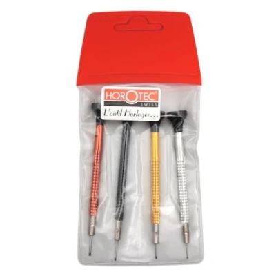 Image of KD89 Precision watchmaker screwdriver Made of aluminium and stainless steel bits Swiss Horotec MSA01.020 (01.020 F)