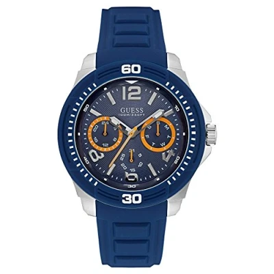 Image of Guess Mens Multi dial Quartz Watch with Silicone Strap W0967G2