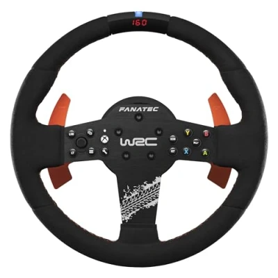 Image of FANATEC CSL Elite Officially Licensed WRC Xbox Rally Sim Racing Steering Wheel Alcantara® Grip, RevStripe™ LED Display, Removable Paddles, Plug and Play for PC, Series XS, One