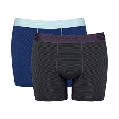 Image of Sloggi Men&#039;s EVER Cool Short C2P Briefs, BLUE DARK COMBINATION, S