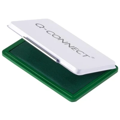 Image of Q Connect Large Stamp Pad Metal Case Green