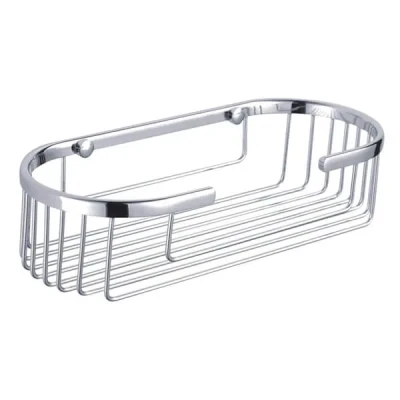 Image of Clasico Stainless Steel Oval Bathroom Shower Basket