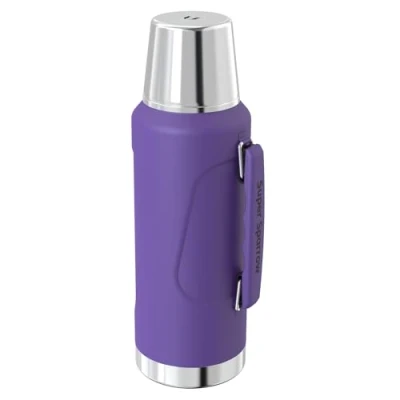 Image of Super Sparrow Stainless Steel Water Bottle 2L Wide Mouth Vacuum Insulated Flask BPA Free ThermosBottle Leakproof Lid Doubles as Cup
