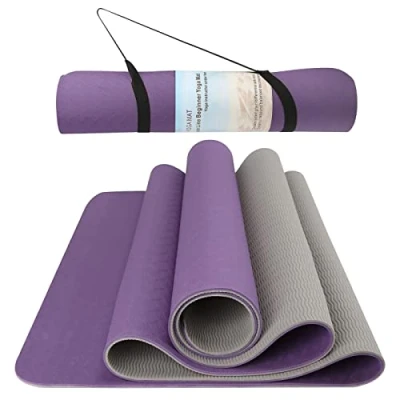 Image of Sleeping Camping Mat Waterproof Rolling For Folding Memory Foam Mattress Outdoor Yoga Mat/Exercise Single (Purple Grey)