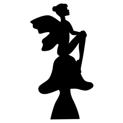 Image of STAR CUTOUTS Fairy Silhouette Life Size Cardboard Table Top Mini Cut, Multi Colour, 174 x 94 cm