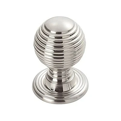Image of Carlisle Brass M1004SC FTD Queen Anne KNOB 28MM, Polished Brass/Satin Chrome