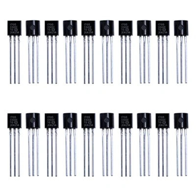 Image of 20pcs MCP1700 3302E/TO 92 LDO Linear Voltage Regulator 3 Terminals 250mA Fixed Output Nom. 3.3V Through Hole